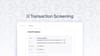 Introducing Transaction Screening