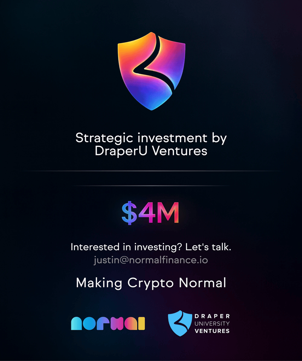 DraperU Ventures Leads Strategic Investment in Normal - Now Valued $4m - Accelerating the Mission to Make Crypto Normal