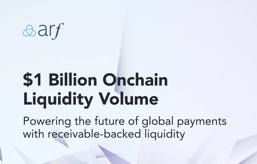 Arf's Onchain Liquidity Volume Surpasses $1 Billion