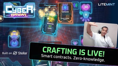 Cyberbrawl: designing a game crafting economy with Stellar smart contracts and Zero Knowledge