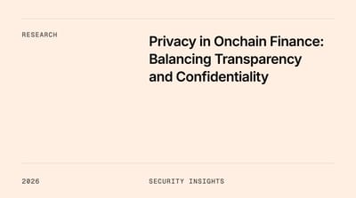 Privacy in Onchain Finance: Balancing Transparency and Confidentiality