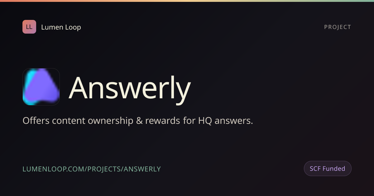 Answerly | Lumen Loop