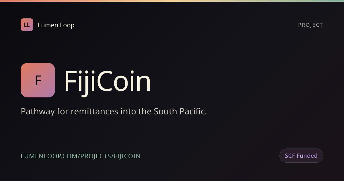 FijiCoin | Lumen Loop