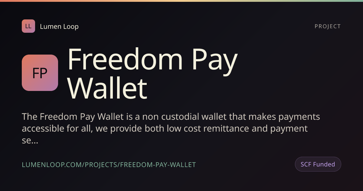 Freedom Pay Wallet | Lumen Loop