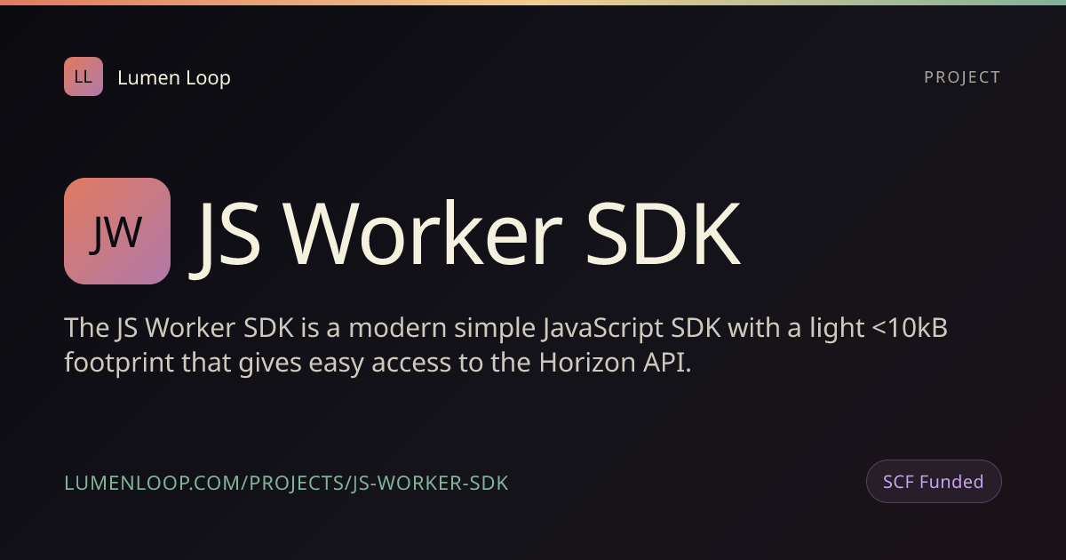 JS Worker SDK | Lumen Loop
