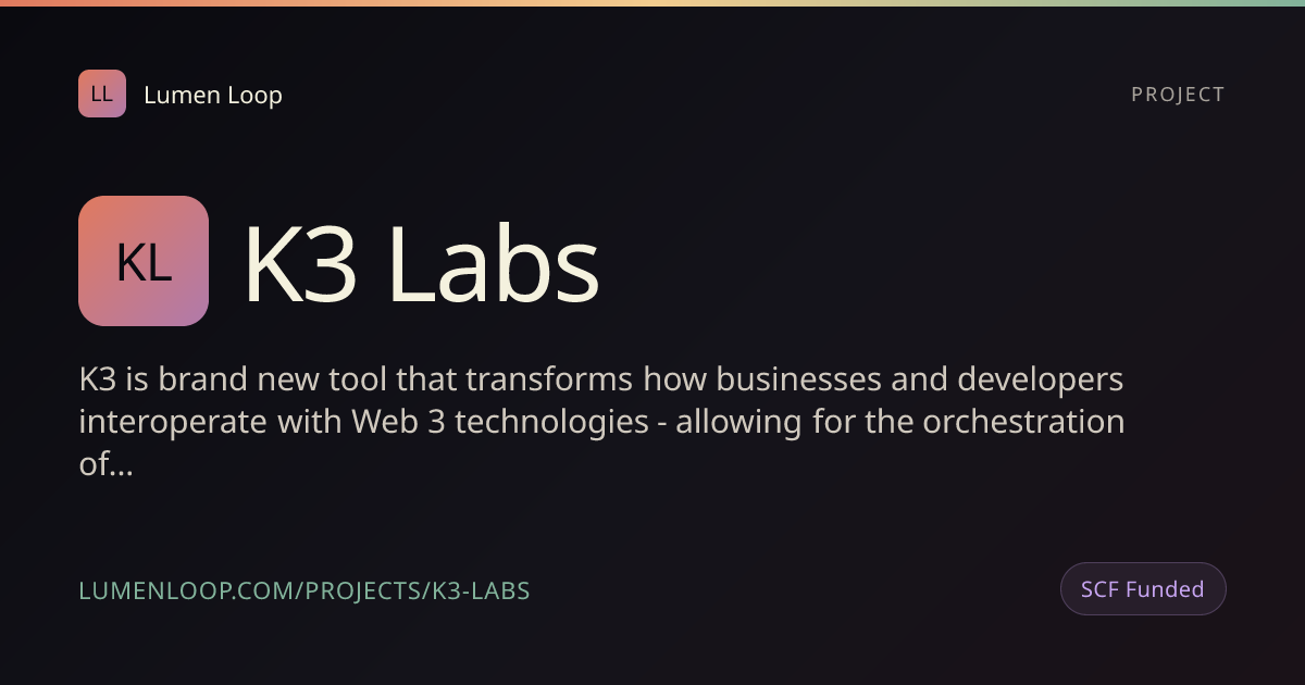 K3 Labs | Lumen Loop