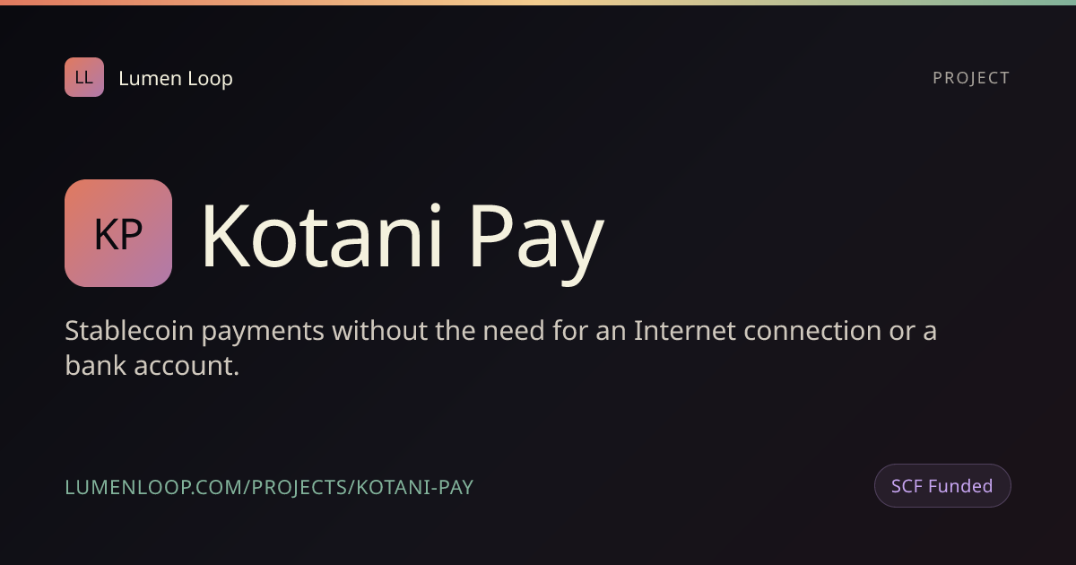 Kotani Pay | Lumen Loop