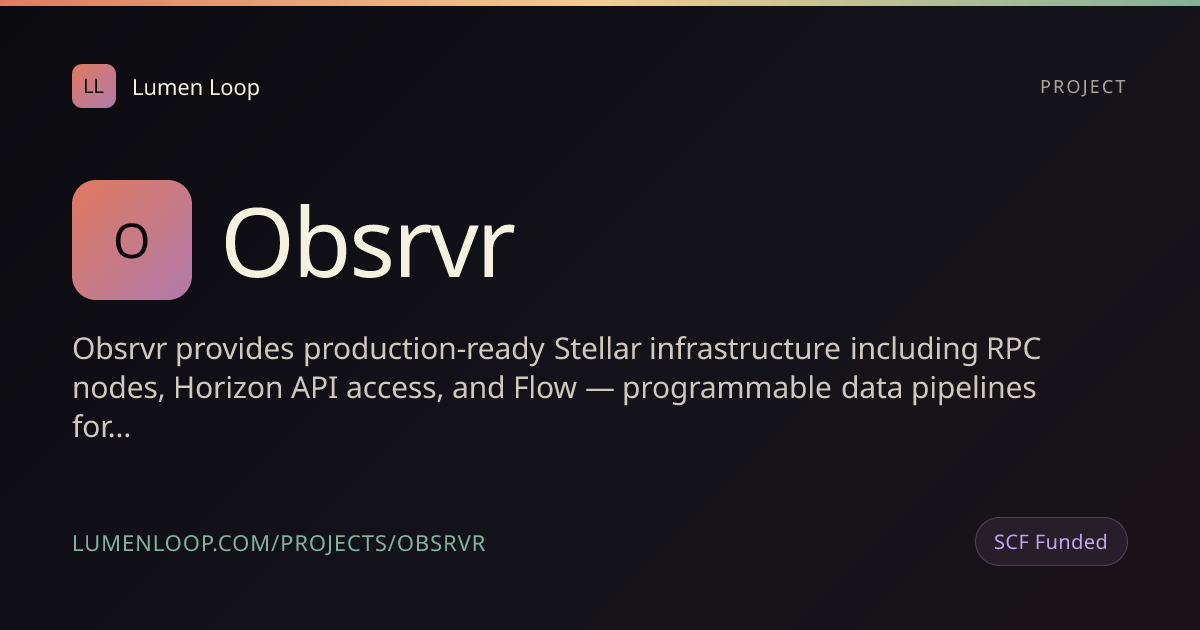 Obsrvr | Lumen Loop