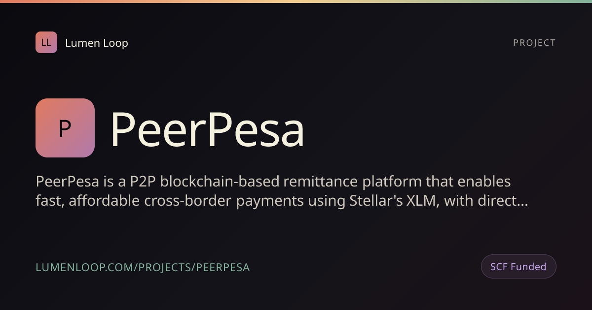 PeerPesa | Lumen Loop