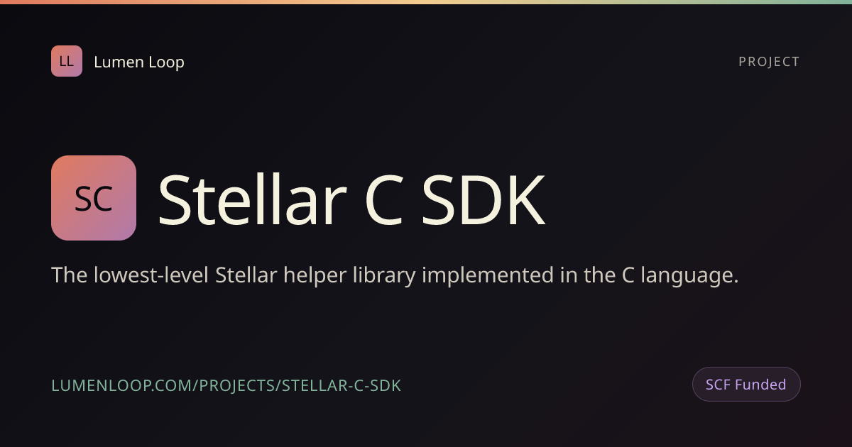 Stellar C SDK | Lumen Loop