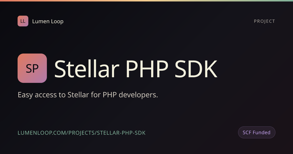 Stellar PHP SDK | Lumen Loop