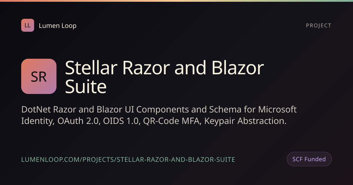 Stellar Razor and Blazor Suite | Lumen Loop
