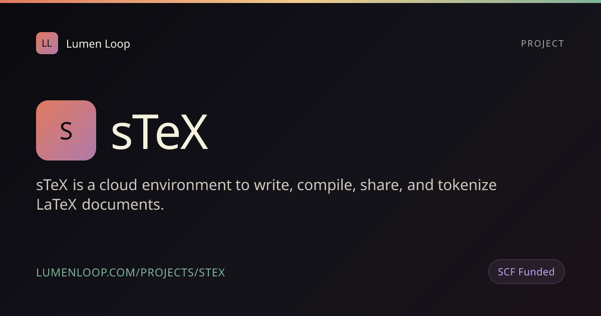 sTeX | Lumen Loop