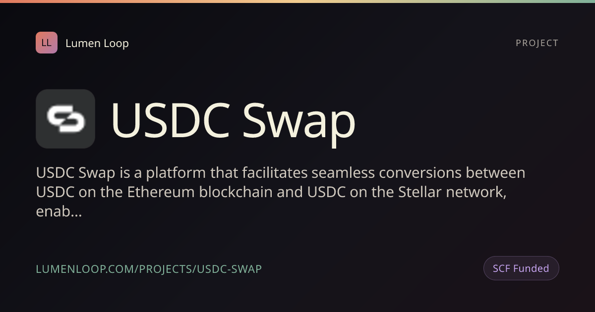 USDC Swap | Lumen Loop