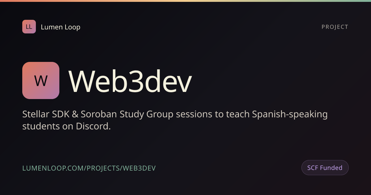 Web3dev | Lumen Loop