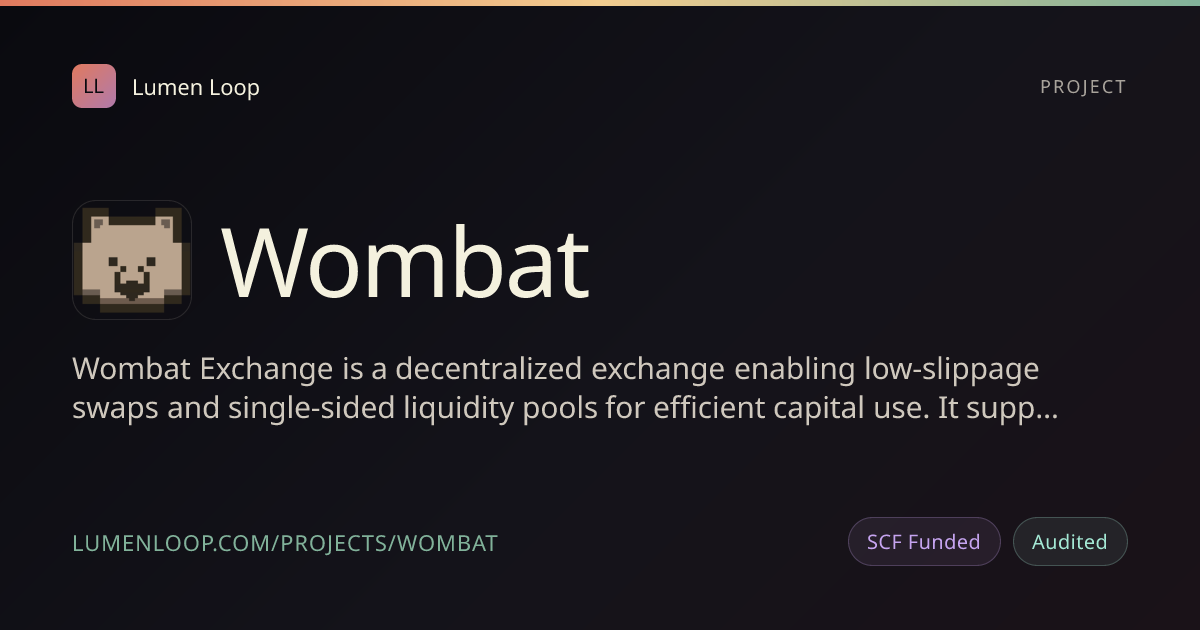 Wombat | Lumen Loop